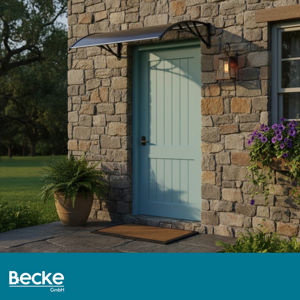 Daszek nad drzwi zadaszenie 150 x 80 cm szary