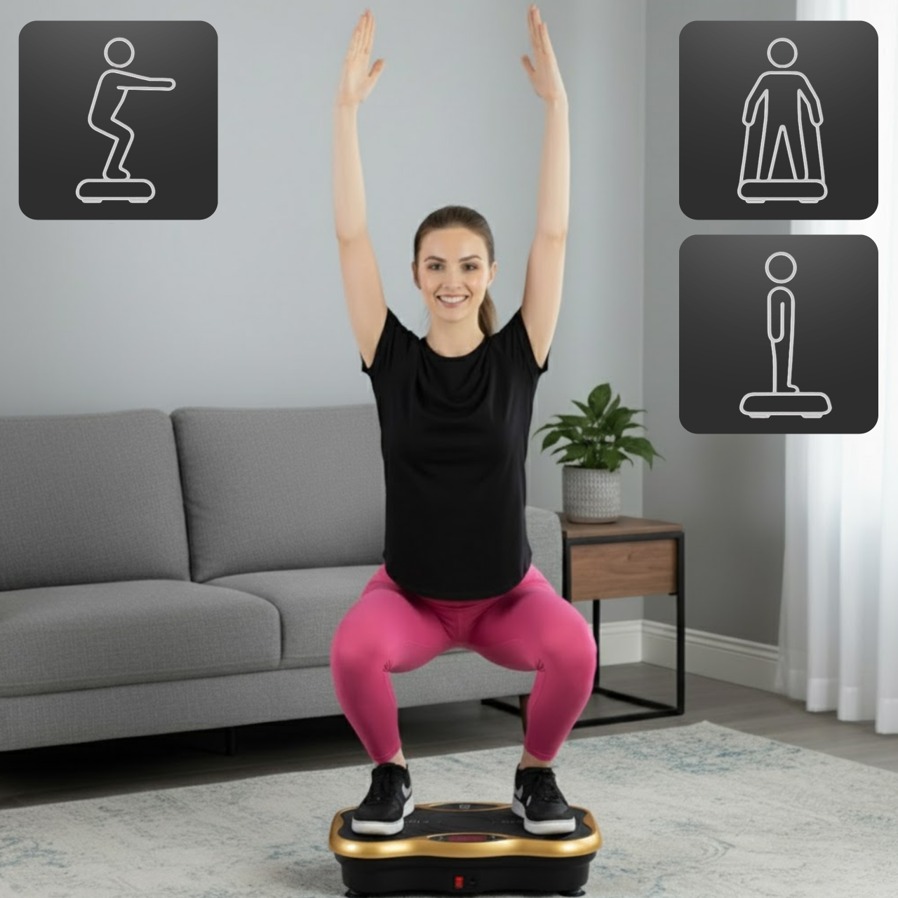 Platforma wibracyjna z głośnikiem bluetooth Vive Fitness