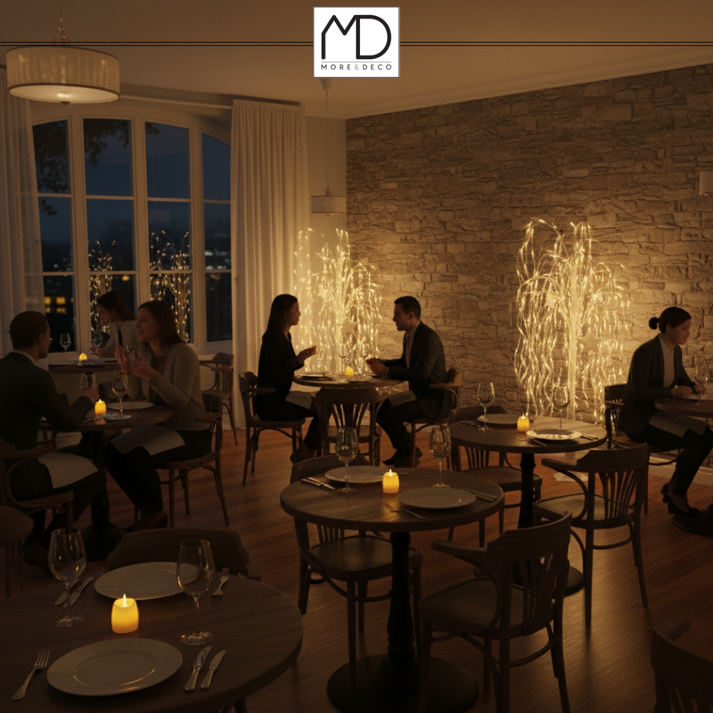 Drzewko świąteczne 140 LED - świecąca wierzba 120 cm ciepła biała