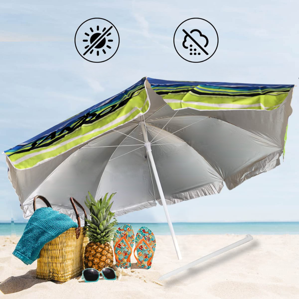 Pruhovaný plážový slunečník