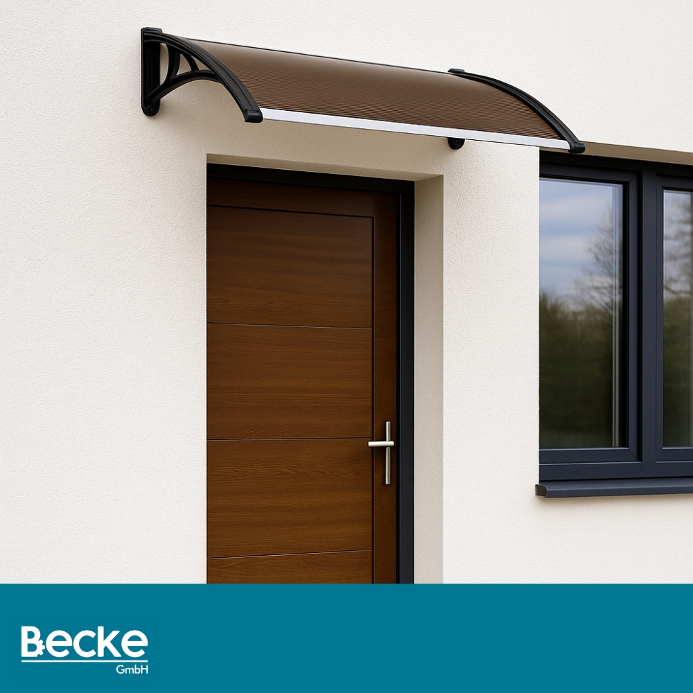 Daszek nad drzwi zadaszenie 100 x 60 cm brązowy