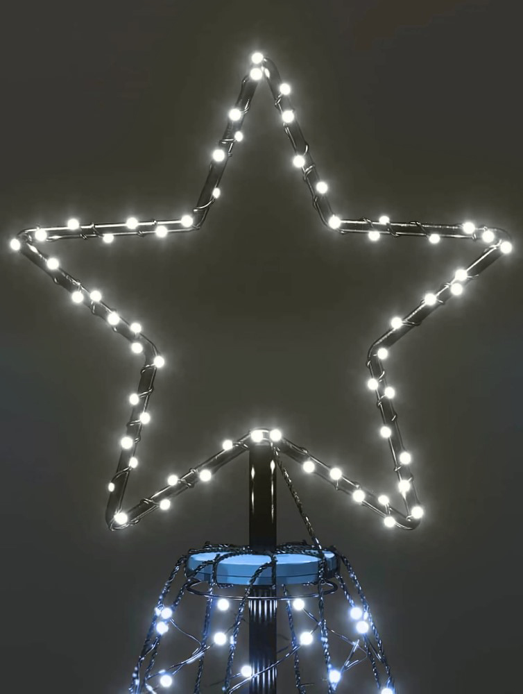 Choinka 200 LED zewnętrzna 180 cm zimna biała