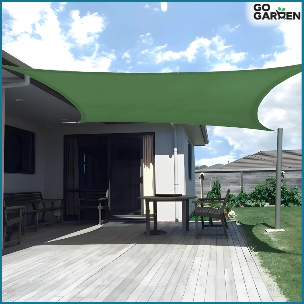 Markiza żagiel osłona przeciwsłoneczna UV ogrodowa taras słońce zielony 4x3