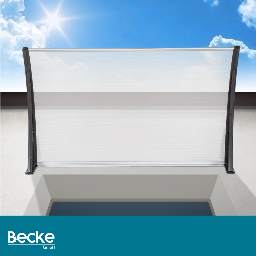 Daszek nad drzwi wejściowe łukowy zadaszenie balkon okno poliwęglan 120x80