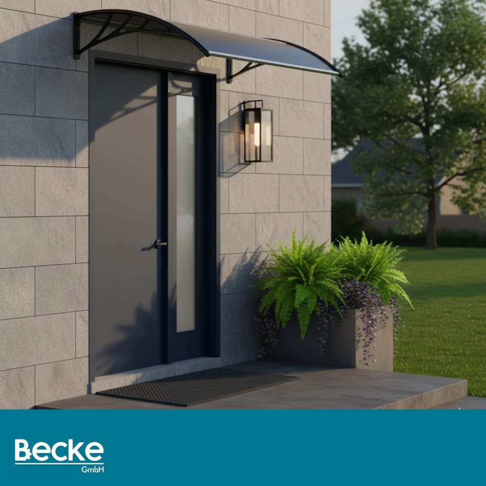 Daszek nad drzwi zadaszenie 150 x 80 cm szary