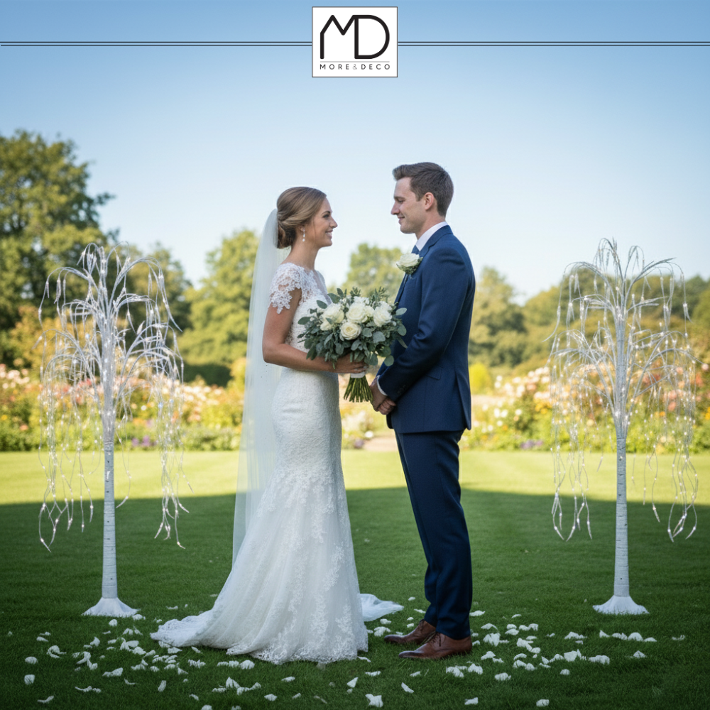 Wierzba świecąca 240 led drzewko świąteczna dekoracja 180 cm zimna biała