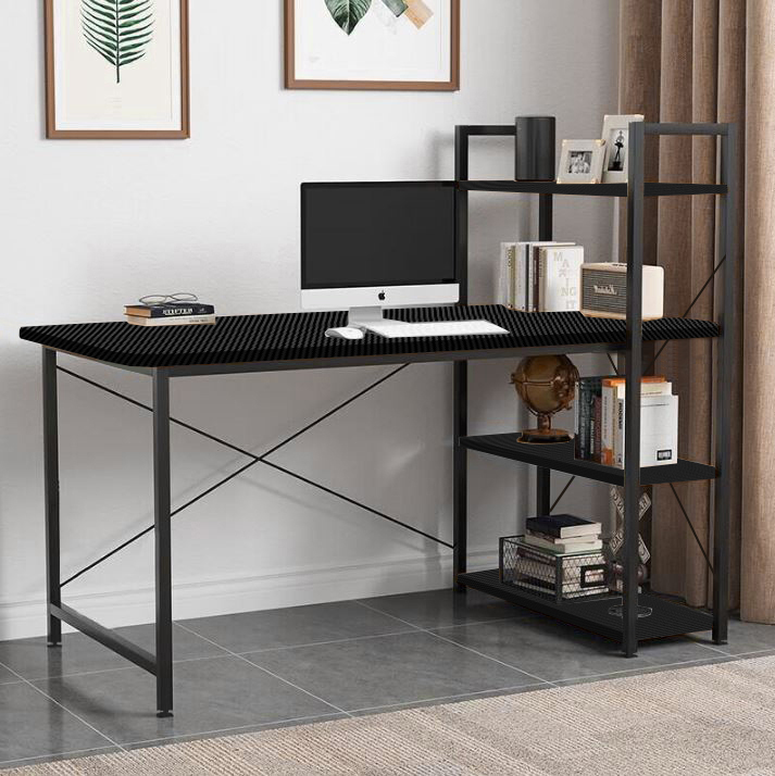 biurko loft z półkami czarne komputerowe biurowe szkolne