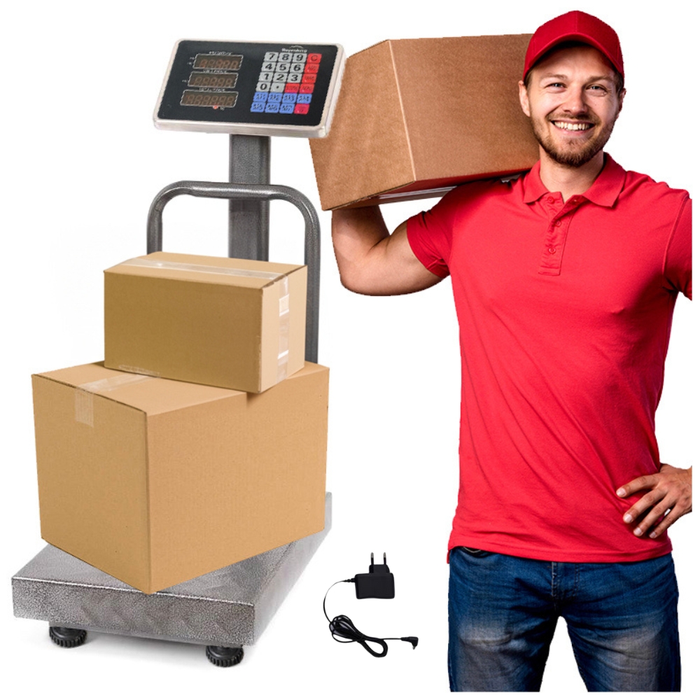 Waga magazynowa elektroniczna sklepowa duży lcd akumulator mobilna do 150kg