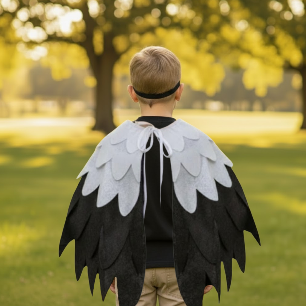 skrzydełka bociana z filcu