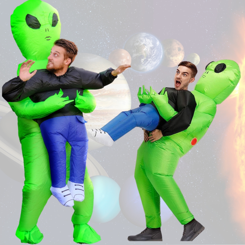 Kostium alien UFO kosmita dmuchany przebranie strój Halloween samopompujący