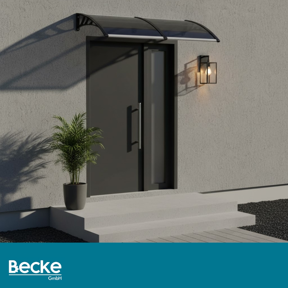 Daszek nad drzwi zadaszenie 200x100 cm szary