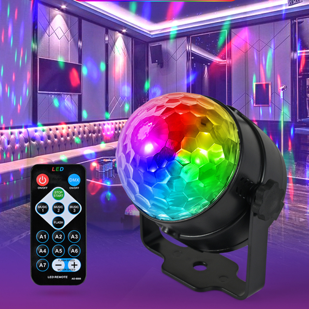 PROJEKTOR LED KULA DYSKOTEKOWA RGB REFLEKTOR DISCO