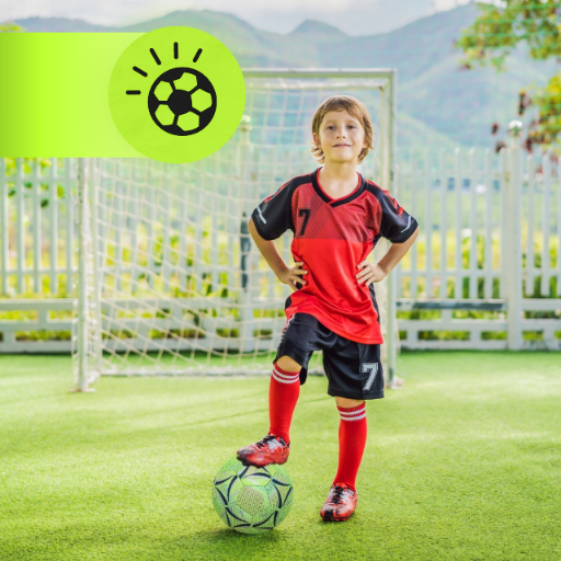 Piłka nożna odblaskowa do nogi fluorescencyjna świecąca w ciemności solidna