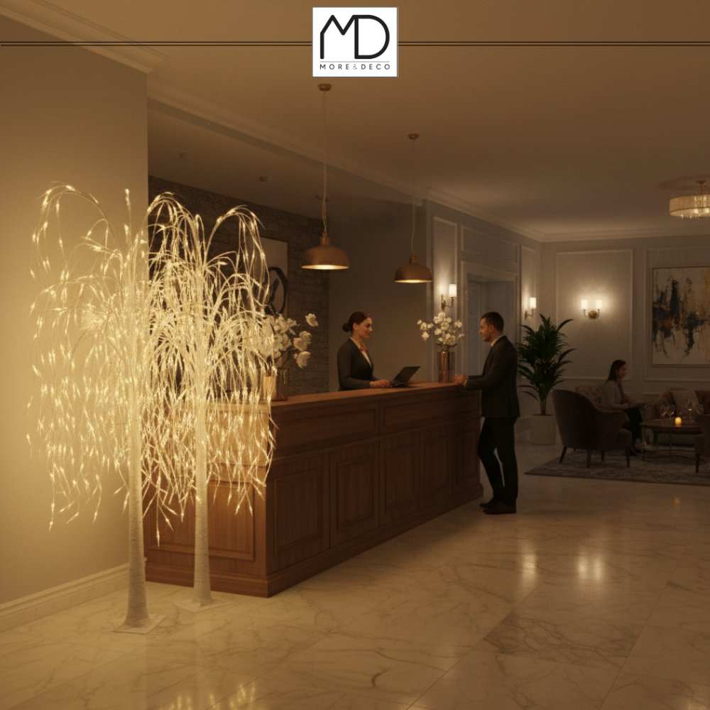 Drzewko świąteczne 140 LED - świecąca wierzba 120 cm ciepła biała