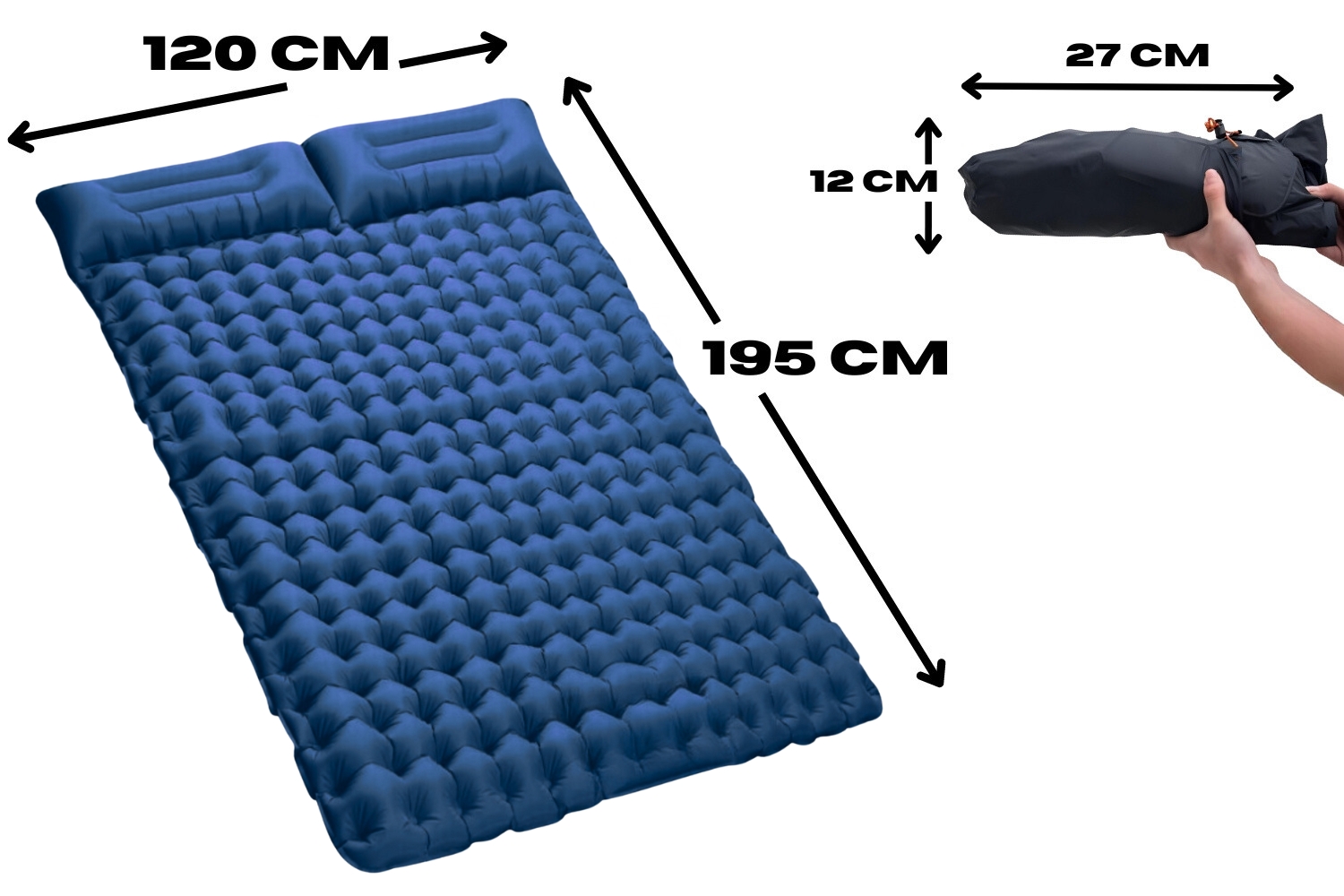 materac dwuosobowy - dark blue - gt2009