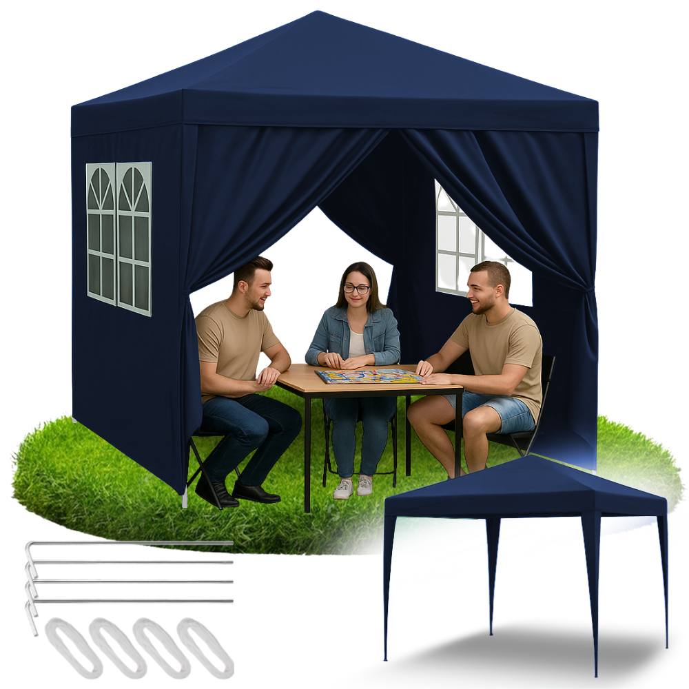 Pawilon ogrodowy niebieski