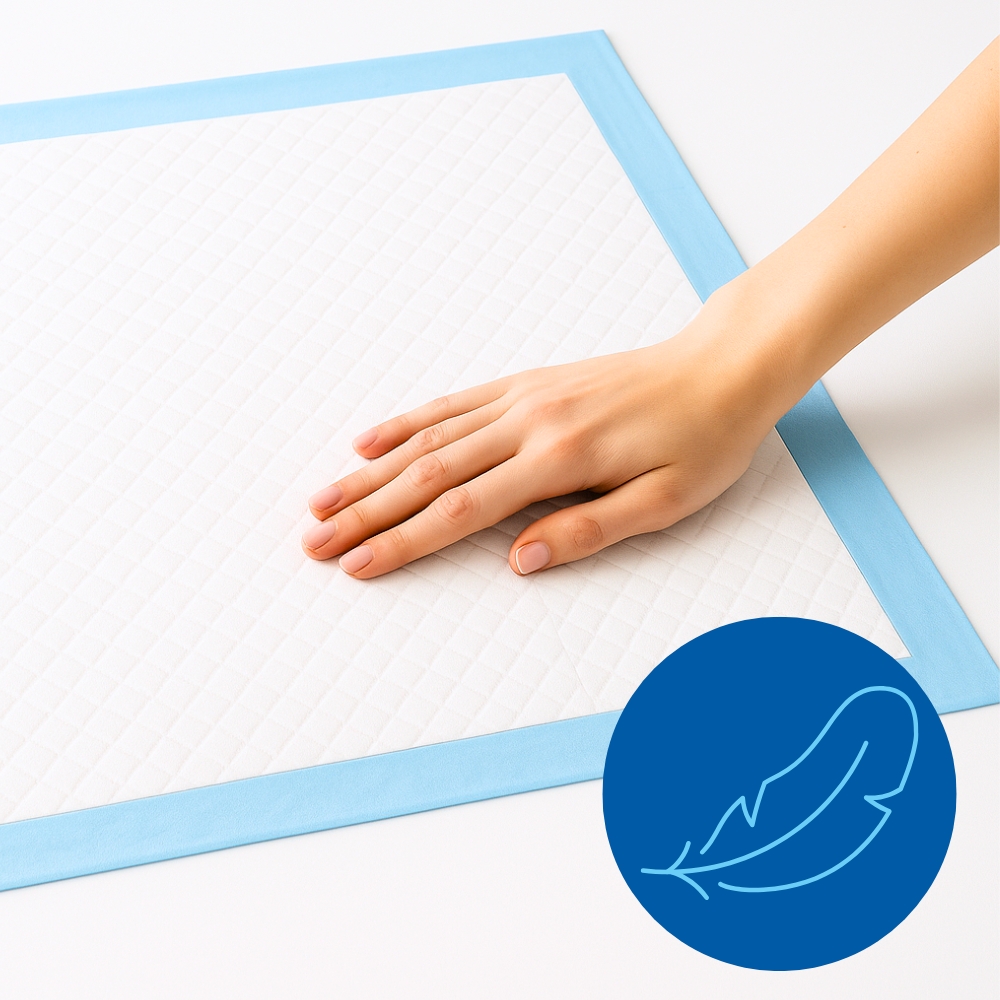 Podkłady higieniczne 60x60 poporodowe do przewijania na łóżko maty chłonne