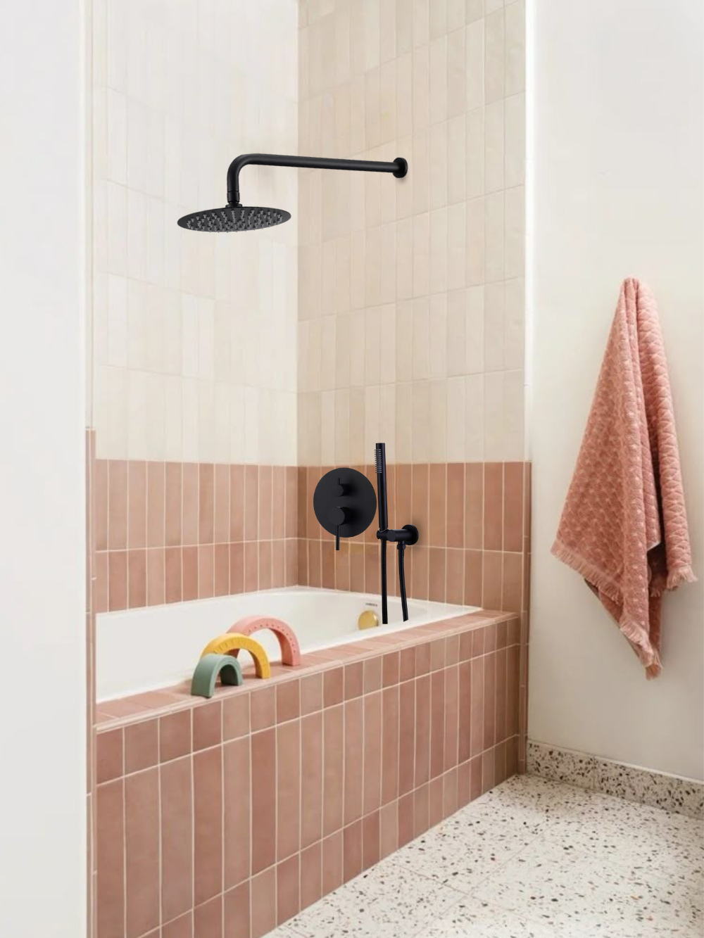 Bateria wannowo prysznicowa - czarna