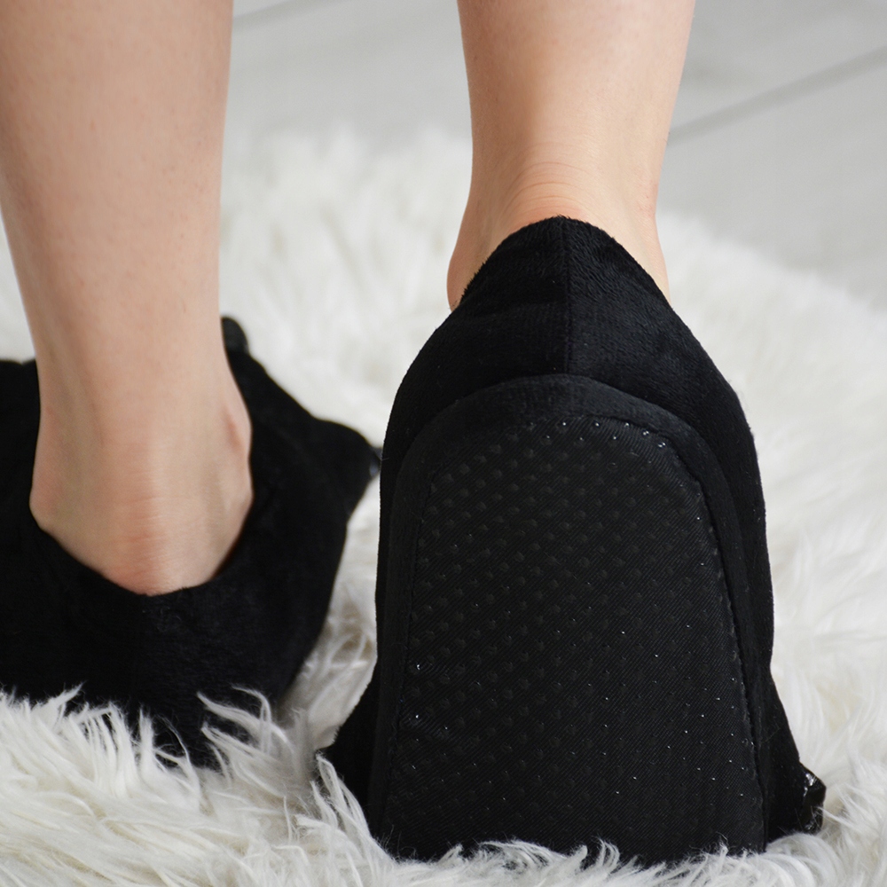 Kapcie pluszowe czarne rozmiar 40-46