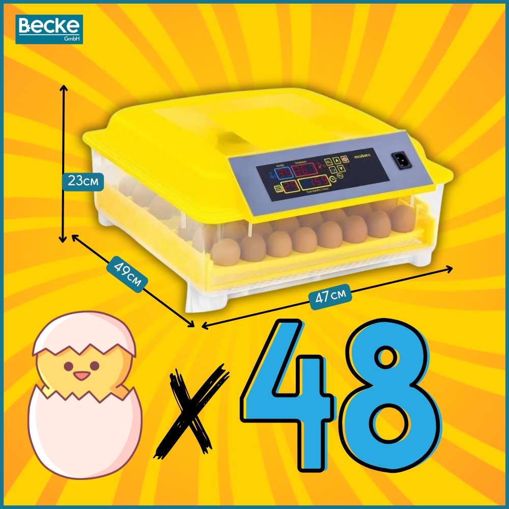 Inkubator wylęgarka klujnik automatyczny do wylęgu drobiu hodowla 48 jajek