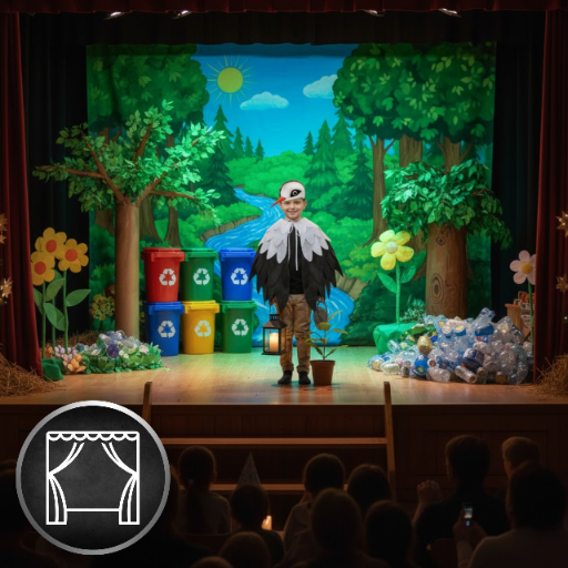 strój bociana skrzydełka filcowe