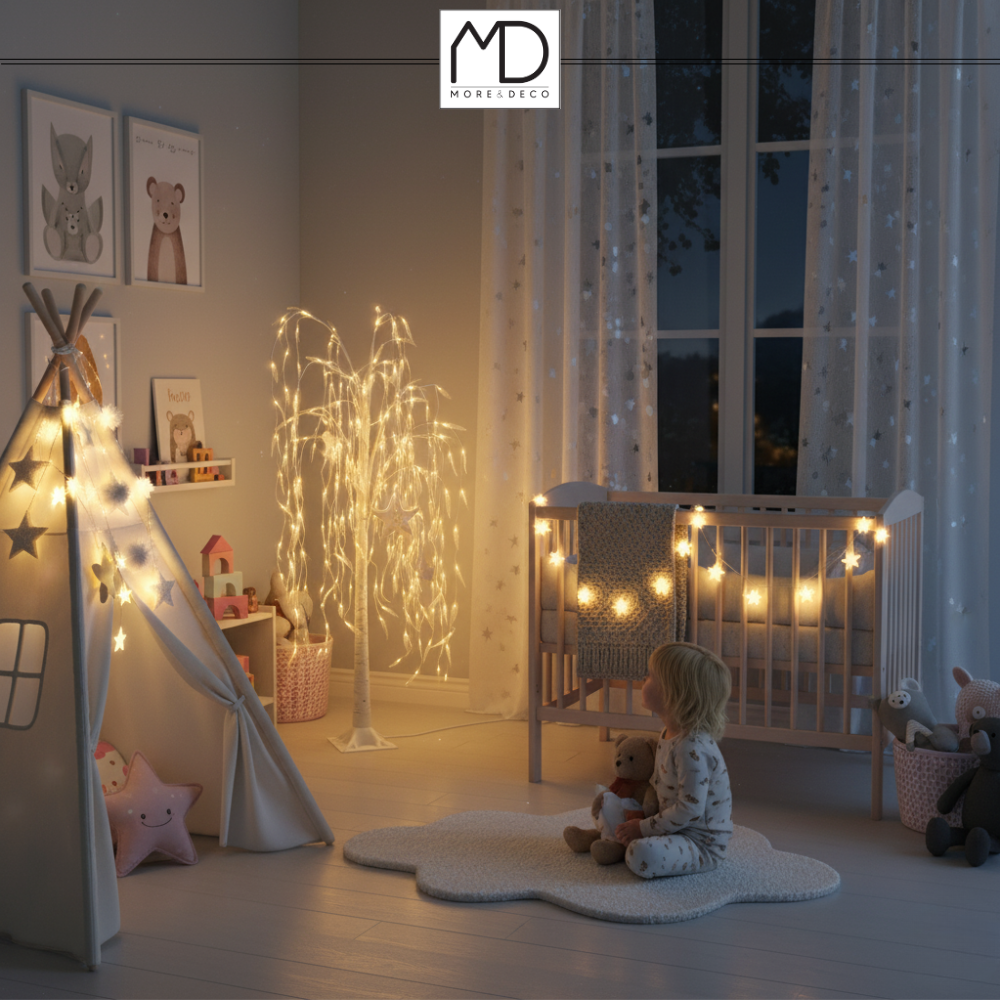 Drzewko świąteczne 140 LED - świecąca wierzba 120 cm ciepła biała