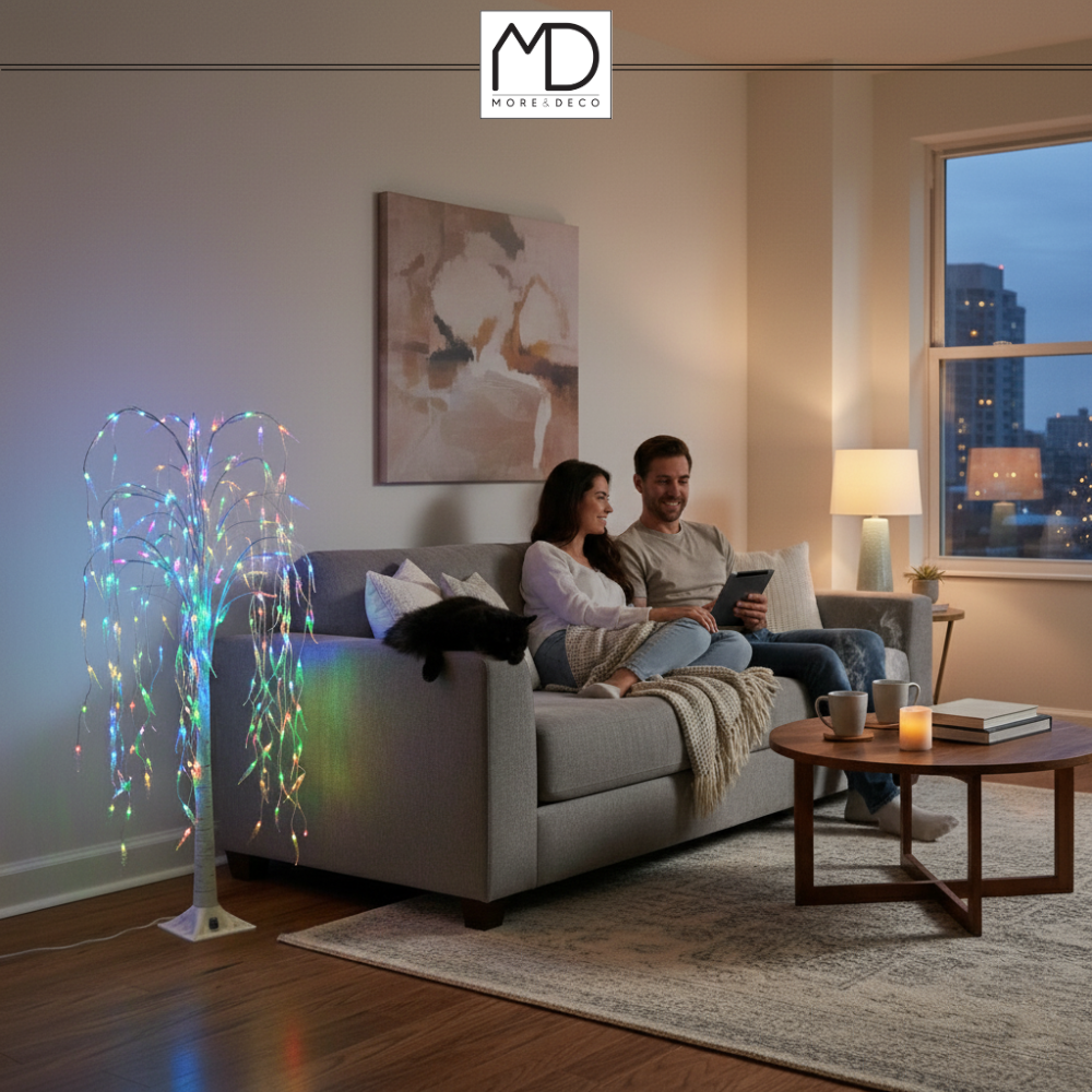 Drzewko świąteczne 140 LED - świecąca wierzba 120 cm wiele kolorów