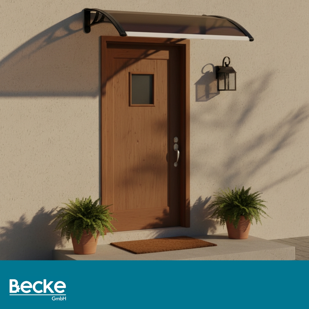 Daszek nad drzwi zadaszenie 100 x 60 cm brązowy