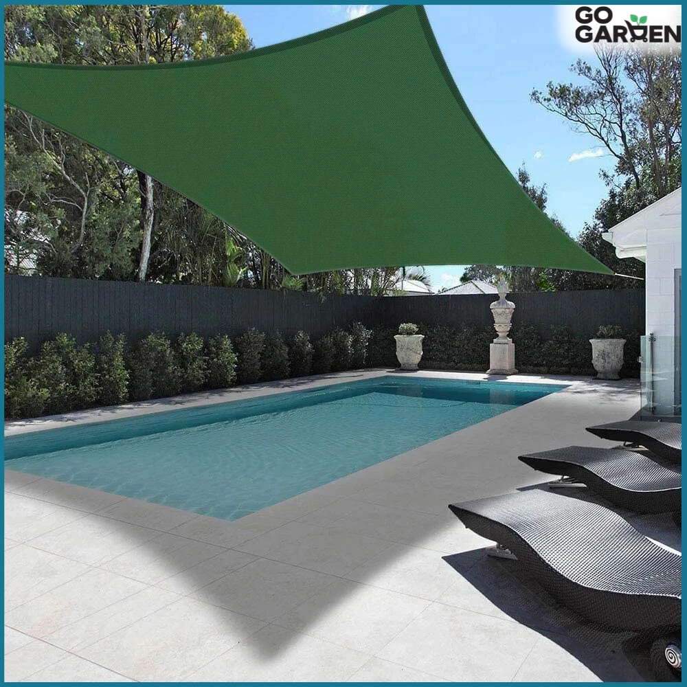 Markiza żagiel osłona przeciwsłoneczna UV ogrodowa taras słońce zielony 4x3