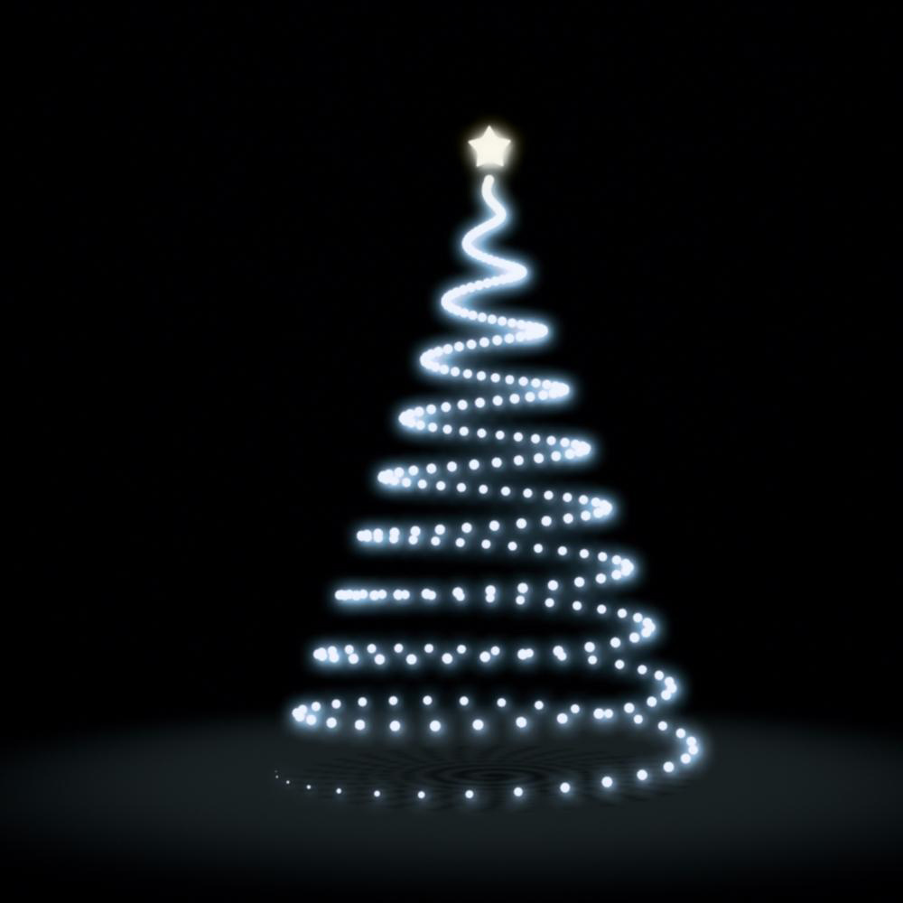 Choinka 200 LED zewnętrzna 180 cm zimna biała