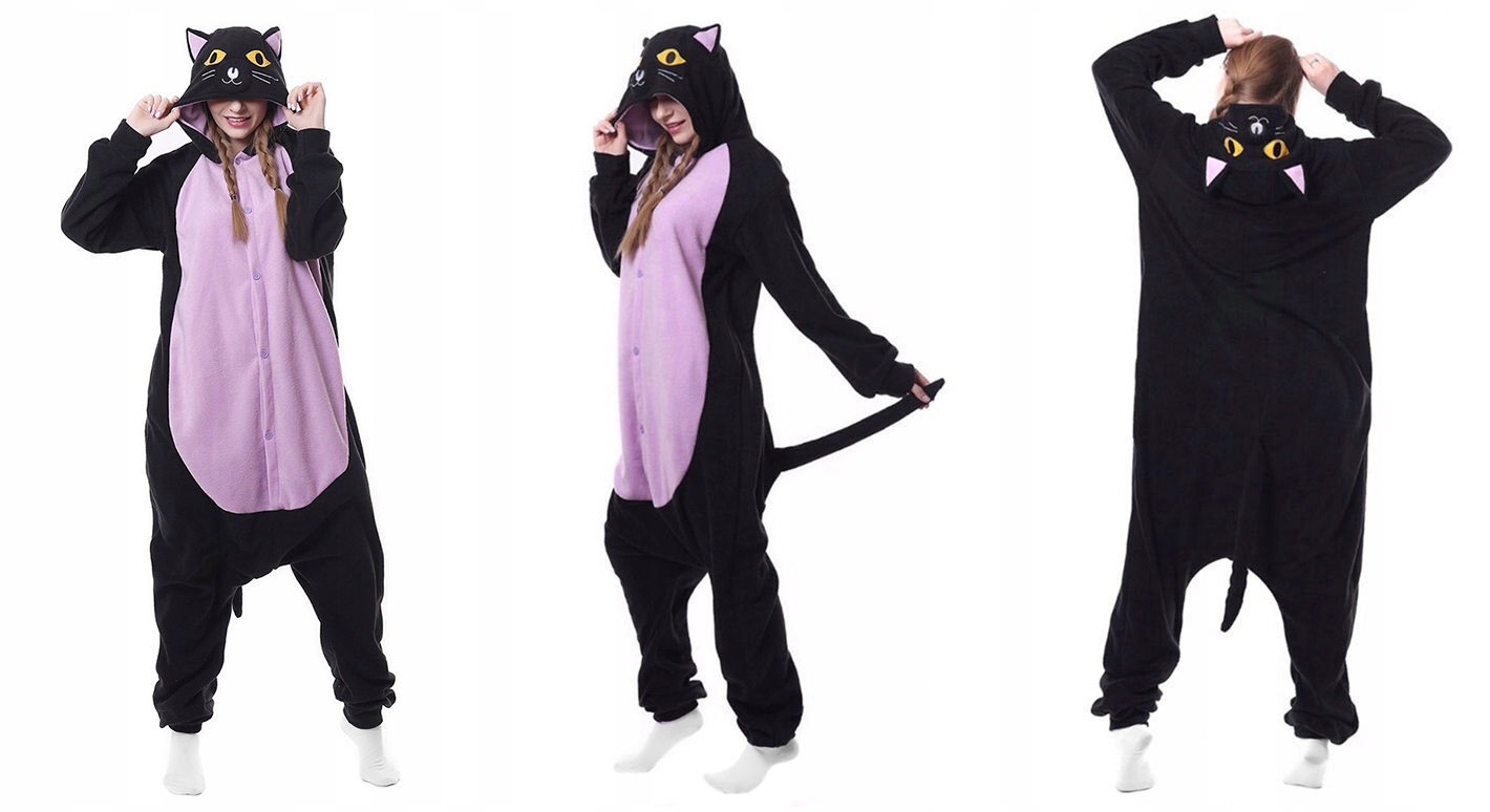 Kot Kigurumi Onesie piżama L
