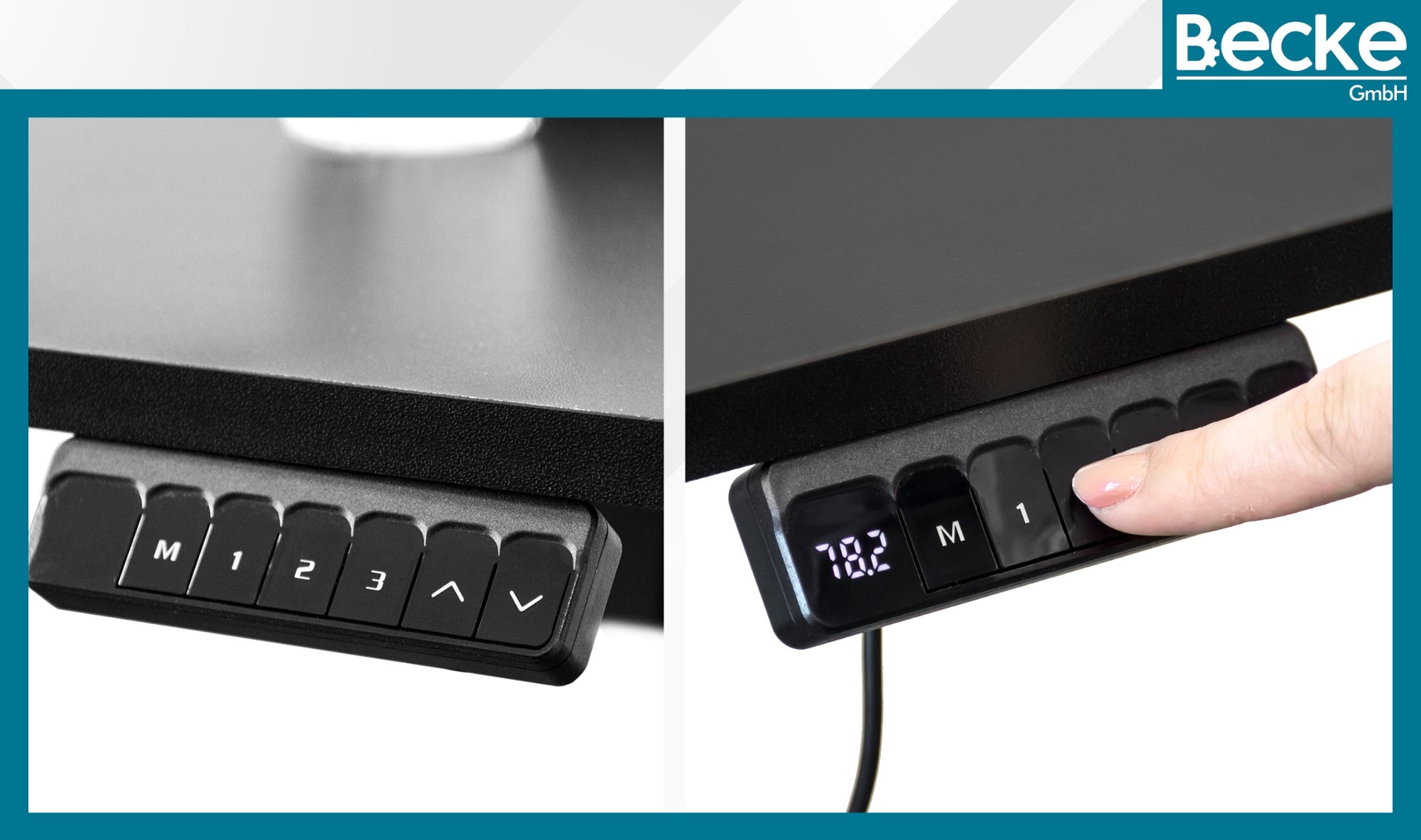 Biurko elektryczne automatyczne regulowane na stojąco 160x80 czarne