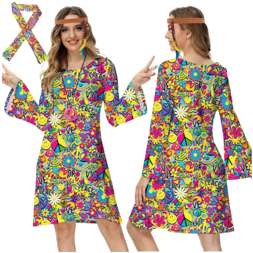 przebranie sukienka hipis