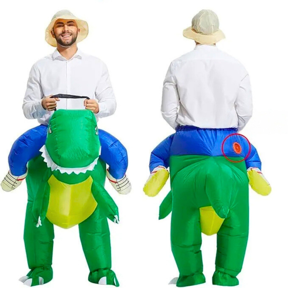Strój dinozaura przebranie samopompujący kostium dmuchany dinozaur T-Rex