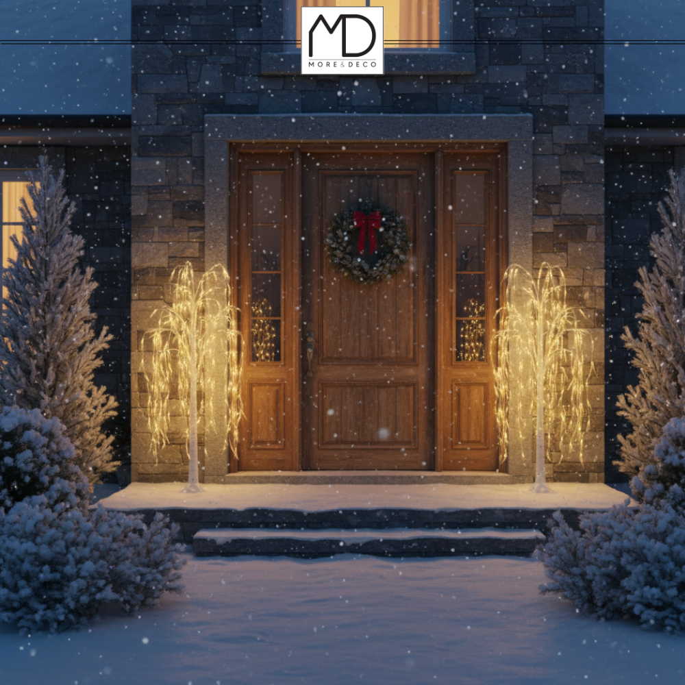 Drzewko świąteczne 140 LED - świecąca wierzba 120 cm ciepła biała