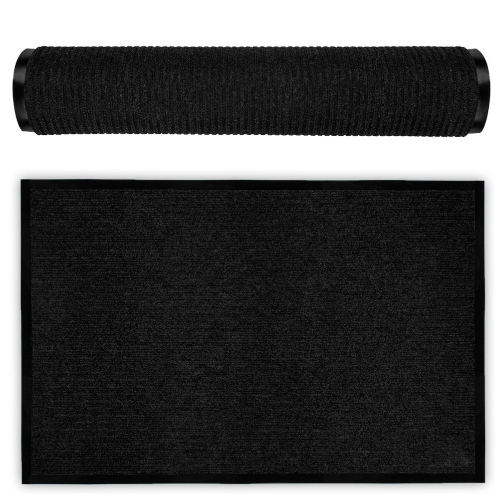 Mata wycieraczka do butów pod drzwi wejściowa czarna zewnętrzna 120 x 180cm