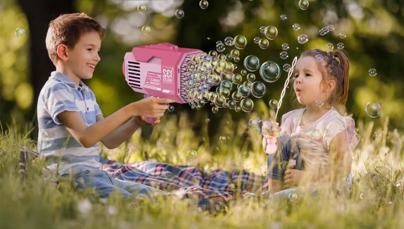 bazooka do baniek różowa