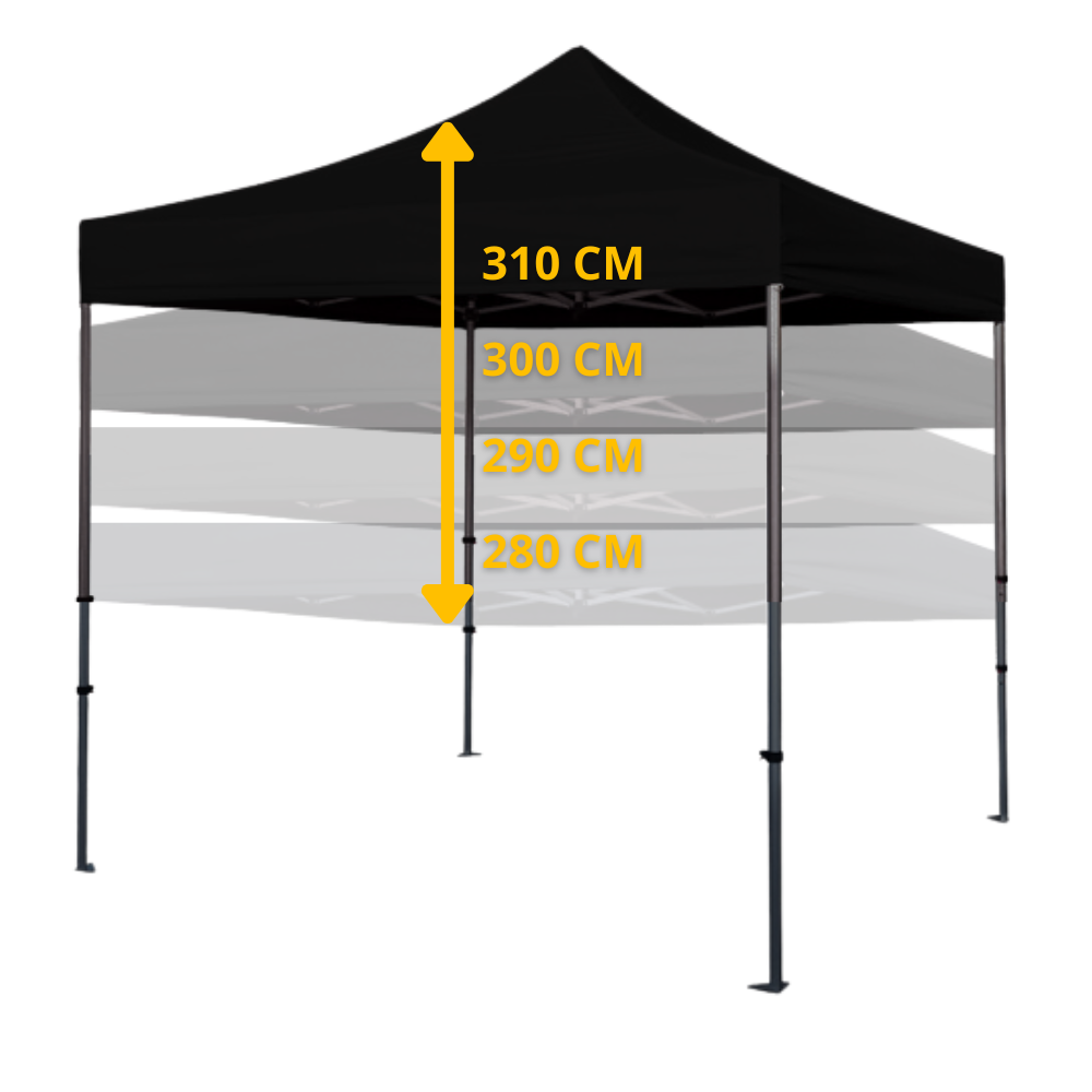 Namiot pawilon samorozkładający 3x3 - Czarny