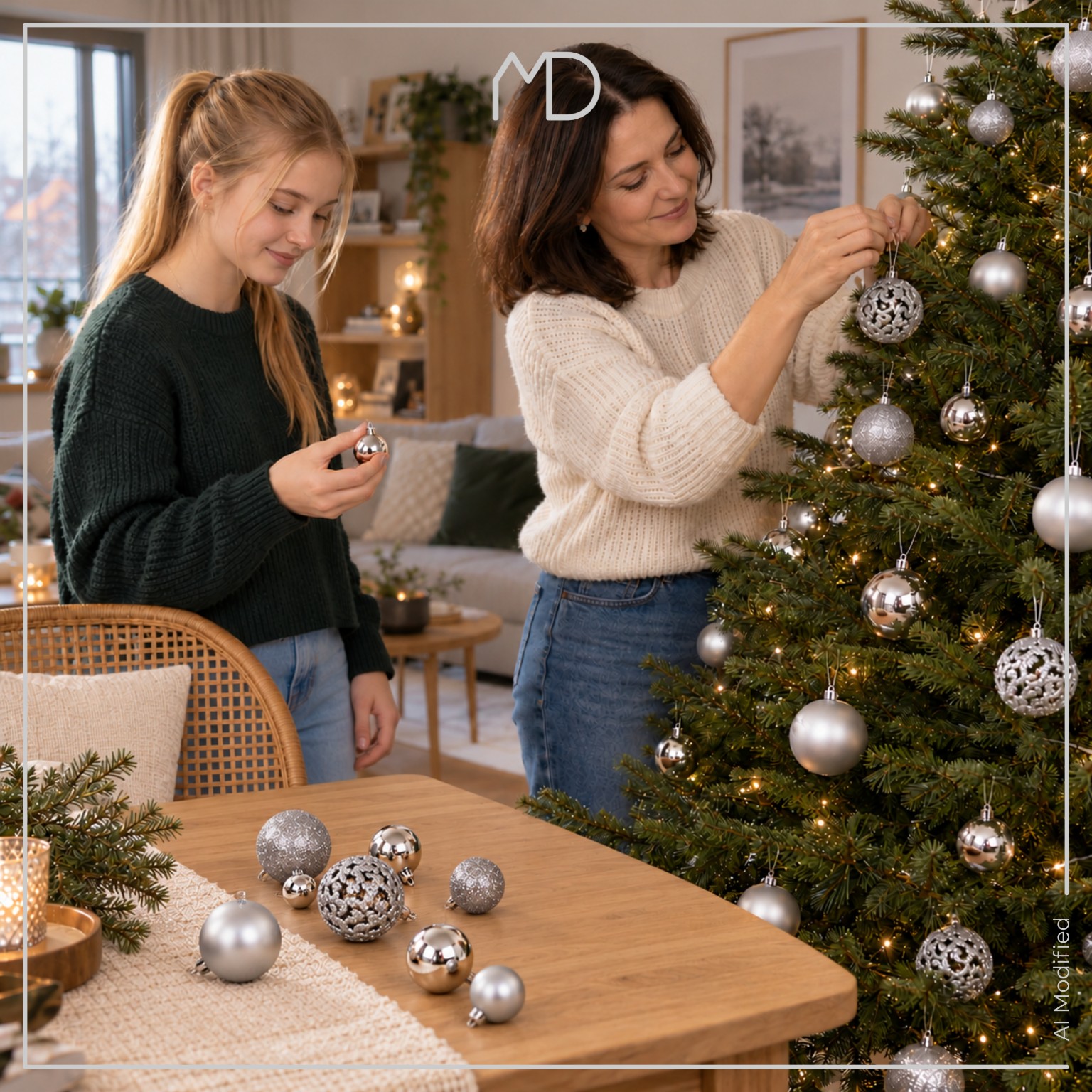Dekorowanie choinki – bombki srebrne MORE&DECO