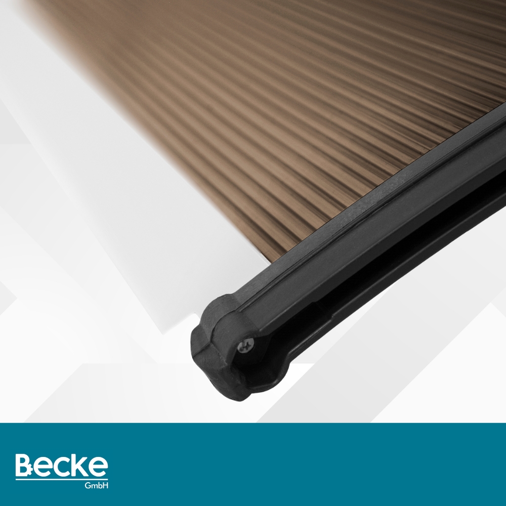 Daszek nad drzwi zadaszenie 100 x 60 cm brązowy