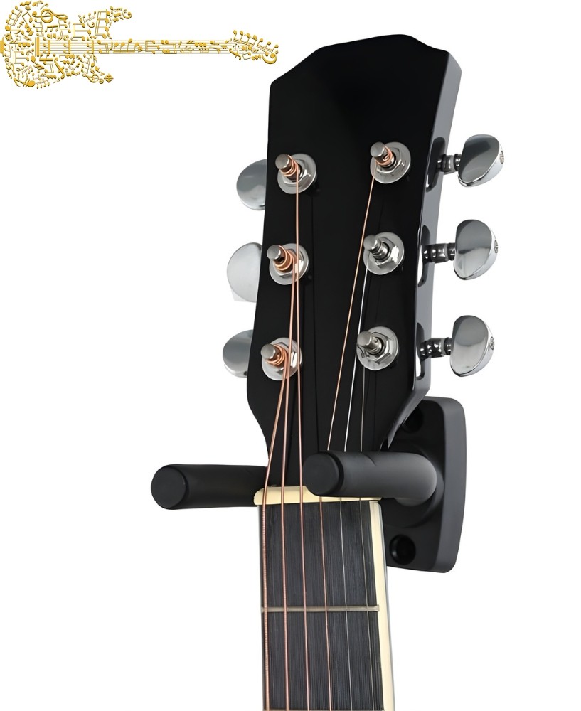 Wieszak gitarowy naścienny czarny uchwyt hak na gitarę HANO