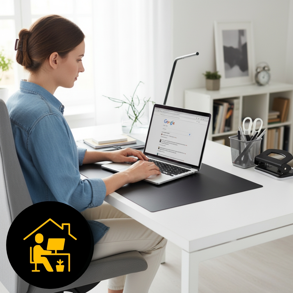 Podkładka na biurko czarna 120x60