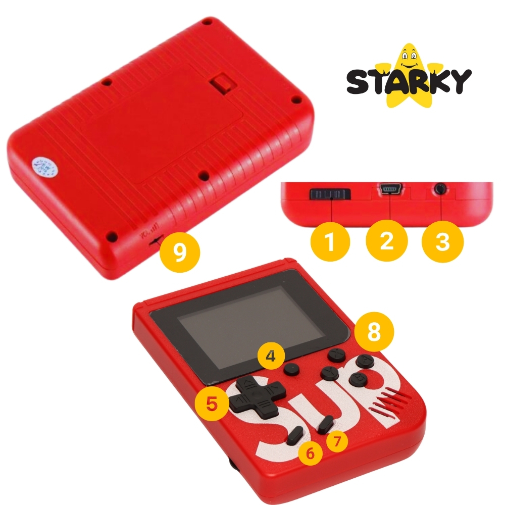 Mini konsola gameboy gra retro przenośna kieszonkowa mario czołgi 400w1 USB