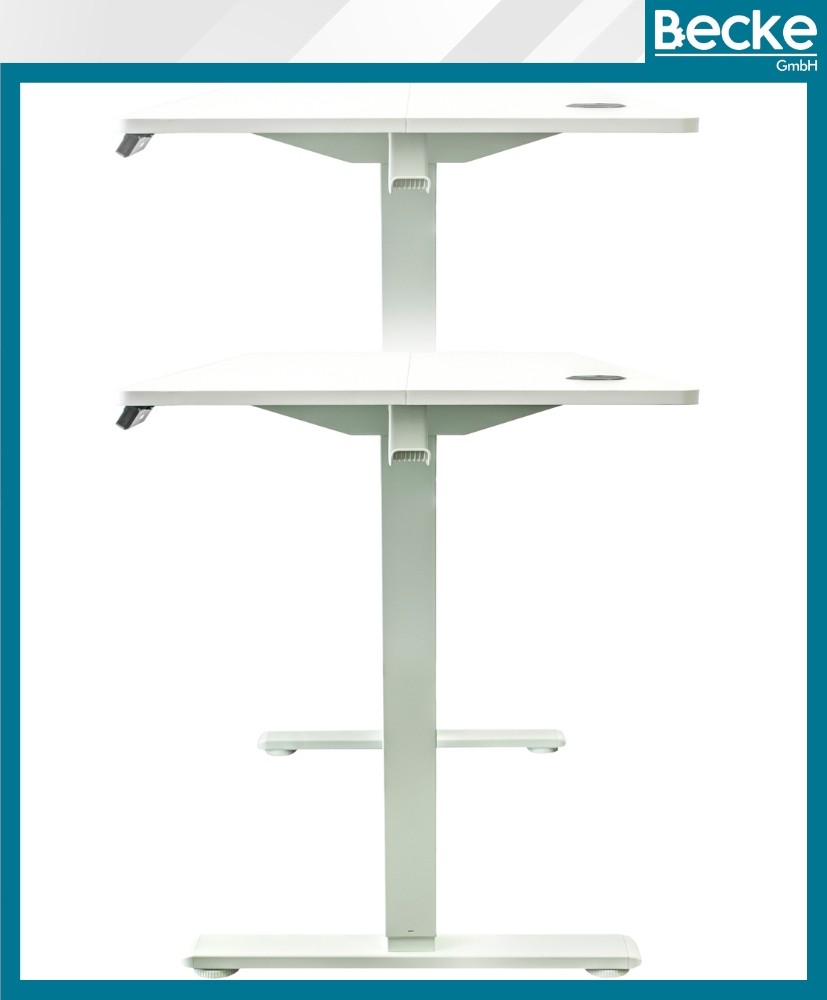 Biurko elektryczne automatyczne regulowane do pracy na stojąco 160x80 białe