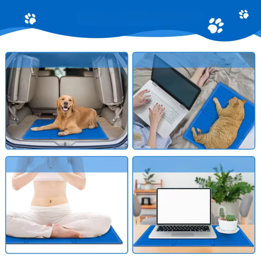 Mata chłodząca dla psa kota zwierząt składana żelowa xxl 50x90 cm duża lato