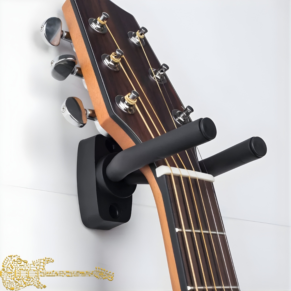 Wieszak gitarowy naścienny czarny uchwyt hak na gitarę HANO