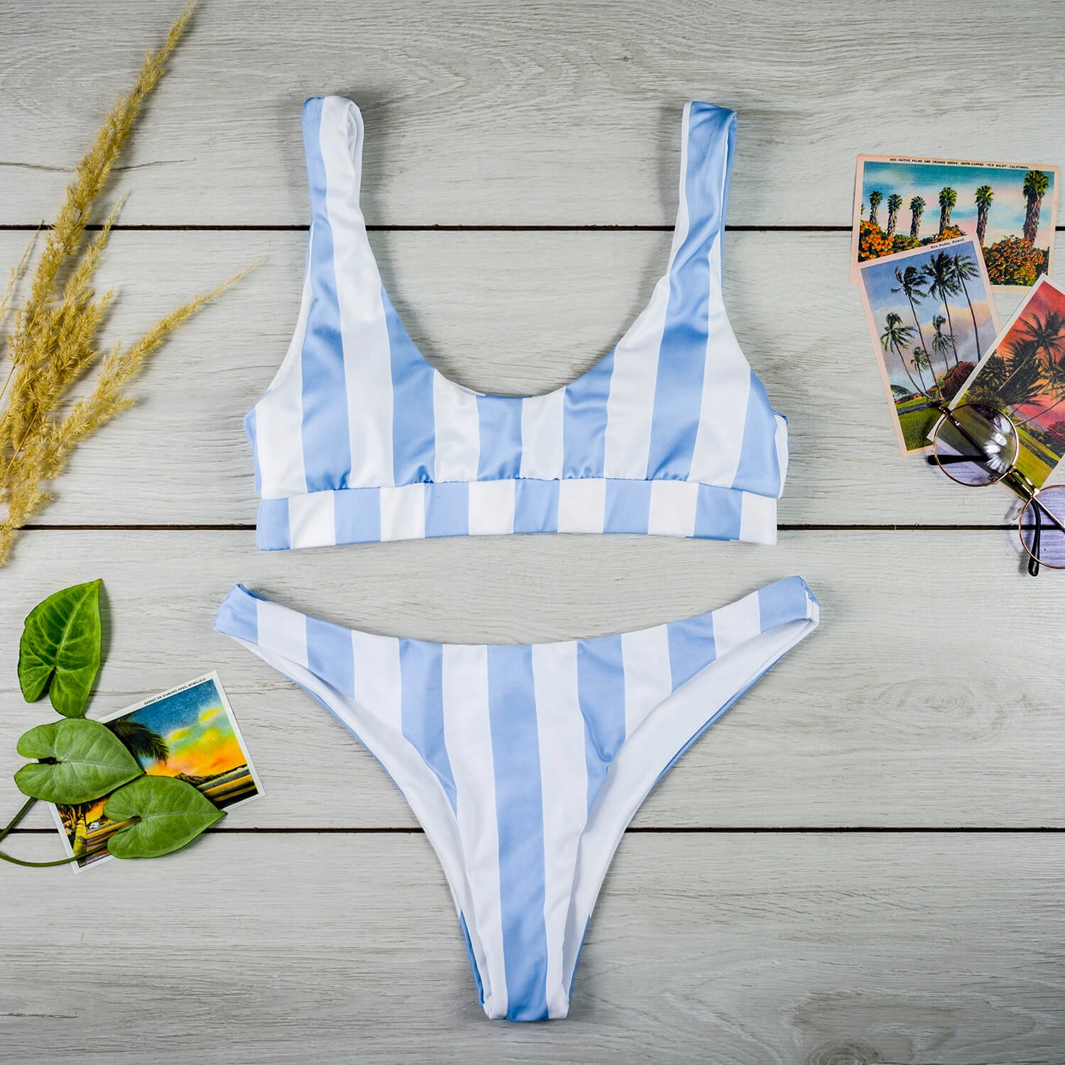 SEKSOWNY STRÓJ KĄPIELOWY BIKINI W PASY DWUCZĘŚĆIOWE HIT KOSTIUM KĄPIELOWY L