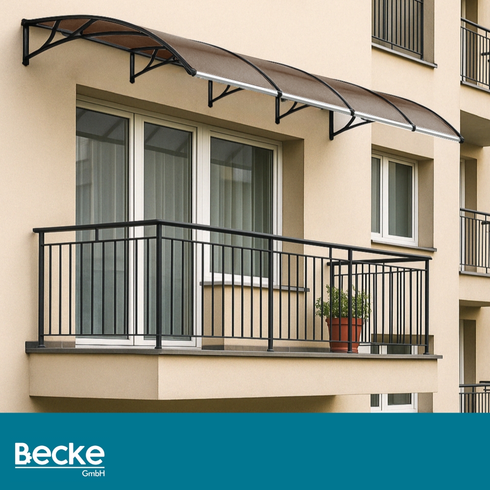 Daszek nad dzrwi wejściowe zadaszenie na balkon okno klimę brązowy 200x100