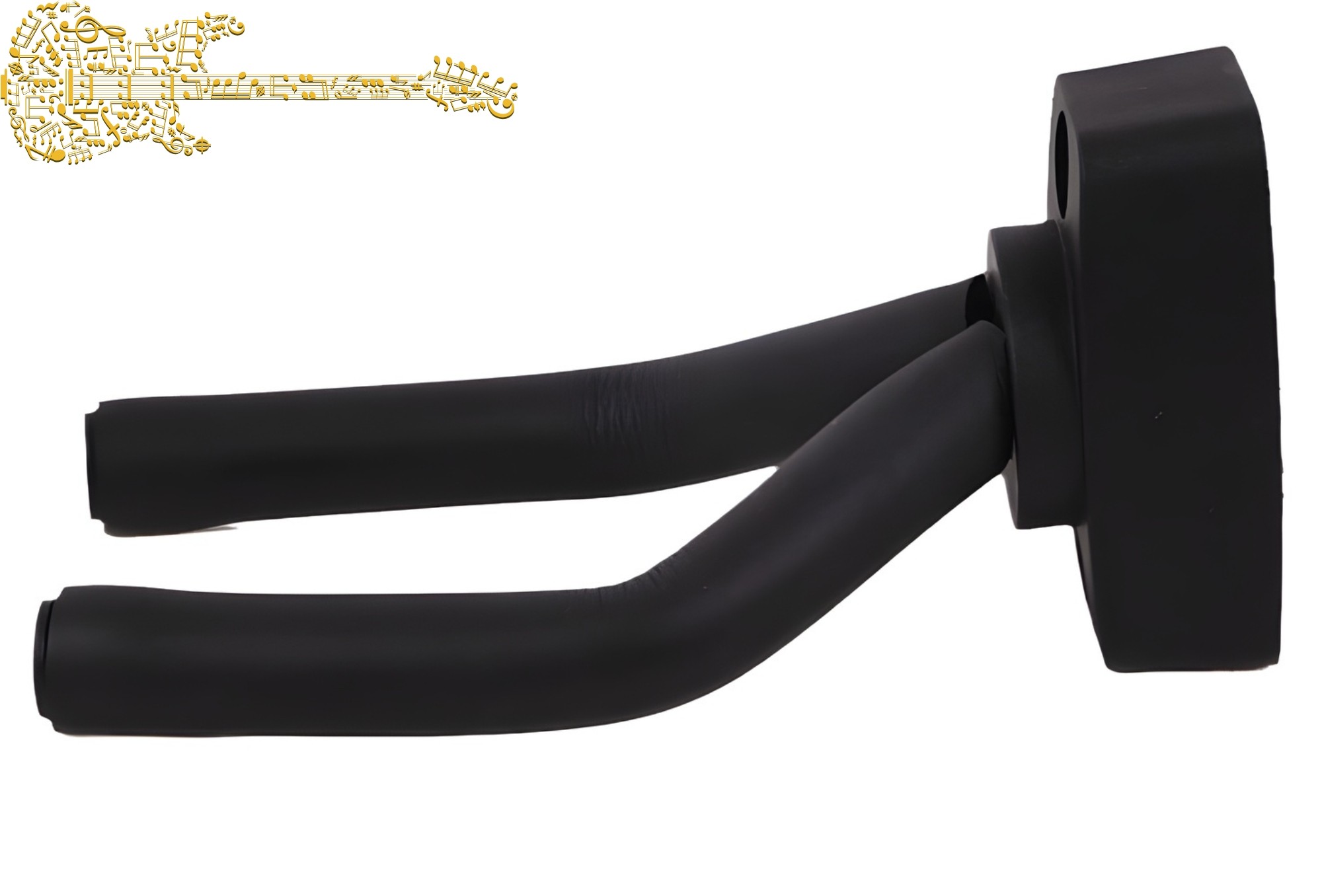 Wieszak gitarowy naścienny czarny uchwyt hak na gitarę HANO