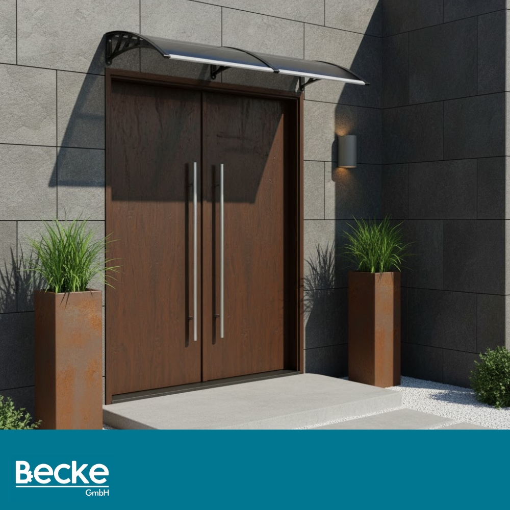 Daszek nad drzwi zadaszenie 200x100 cm szary